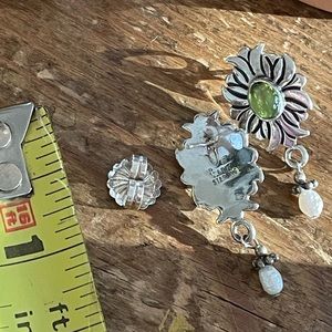 Raymond Coriz signed Sterling and Peridot earrings